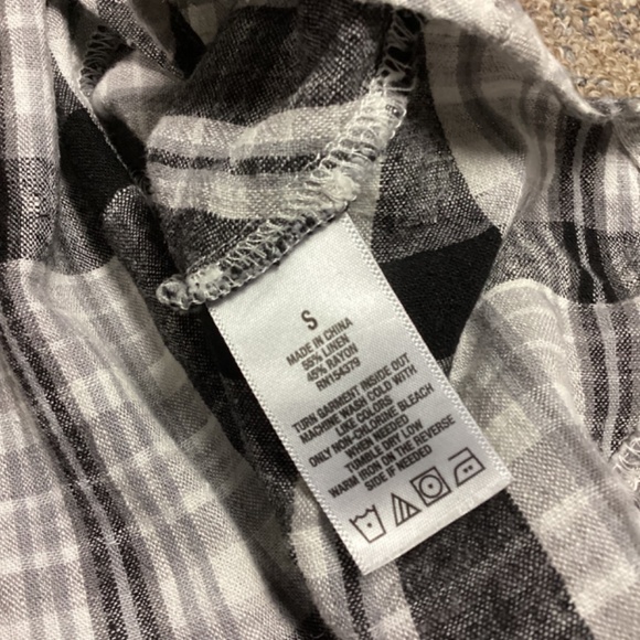 Aeropostale Black & White Plaid Spaghetti Strap Dress * Juniors Small - Picture 4 of 8